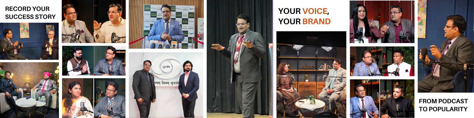 Podcasting with Ashish Kumar Agarwal Collage